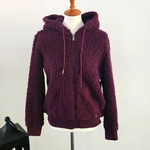 NWT Faux Sherpa Zip-Up Hoodie